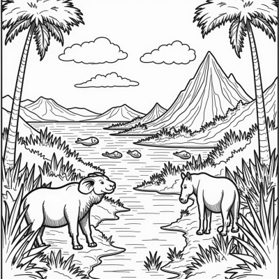 7 Animal Kingdoms With Labeling Coloring Page