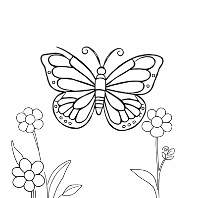 Picture Of A Butterfly Coloring Page