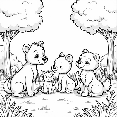 Animals, My Friends Coloring Page