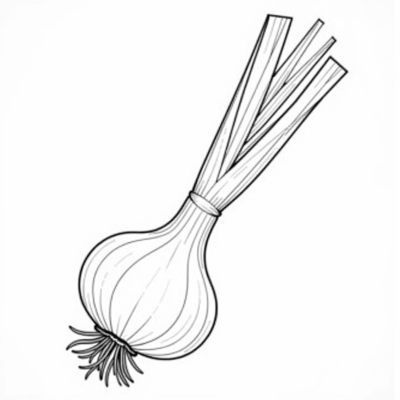 Spring Onion Coloring Page