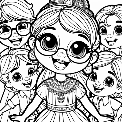 Otomi Princess A Happy Adventurous 2yearold With... Coloring Page