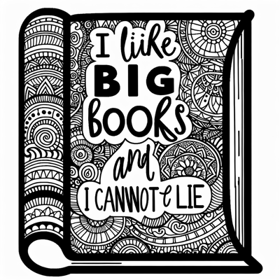 A Zentangle Style With The Words I Like Big Books... Coloring Page