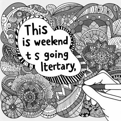 A Zentangle Style With The Words This Weekend Is... Coloring Page