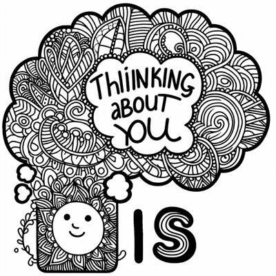 A Funny Zentangle Style With The Words ISBN... Coloring Page