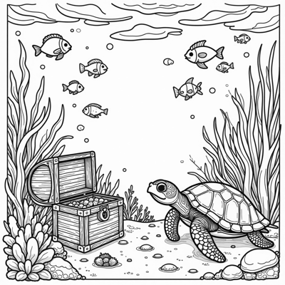 Picture Of View Of The Atmosphere Under The Sea... Coloring Page