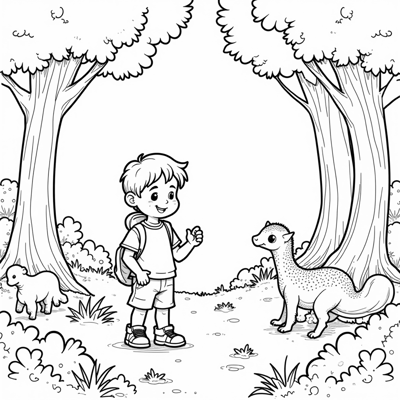 A Boboi Boy Cartoon Coloring Page