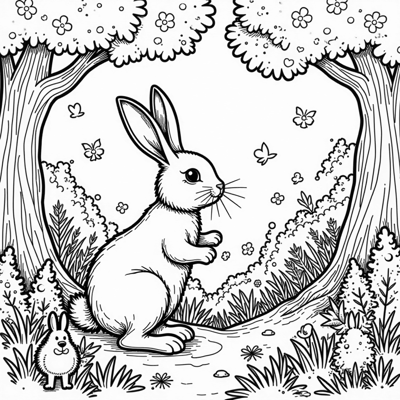 Bunny Coloring Page