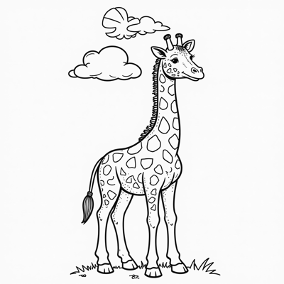 Giraffe Coloring Page