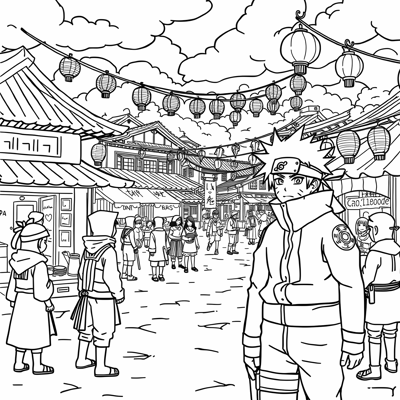 Naruto Character From Naruto Shippuden Coloring Page