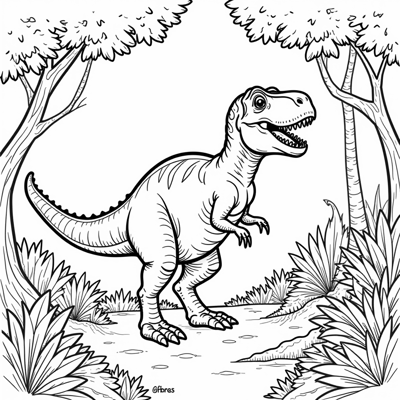 Dino Aki Ír Coloring Page