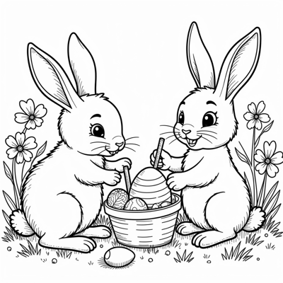 Please Create A Coloring Book Featuring Bunnies... Coloring Page