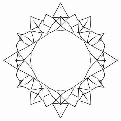 A House Made Of Geometric Shapes Coloring Page
