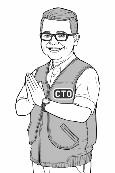 A Man Wearing Glasses And A Brown Vest With A Red... Coloring Page
