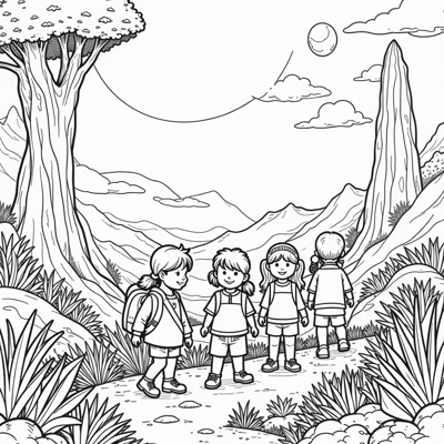 Planets Coloring Page