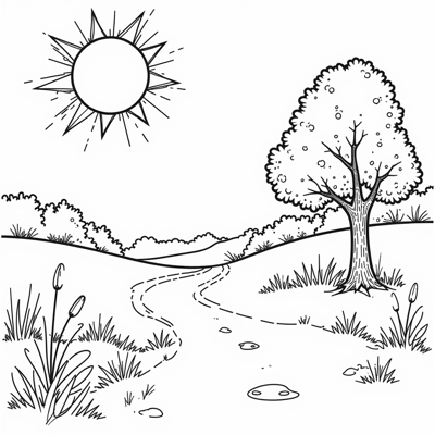 An Entertaining Illustration Describing Climates... Coloring Page