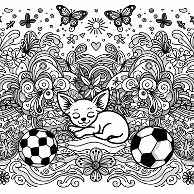 A Symmetrical Drawing With Flowers The Beach... Coloring Page