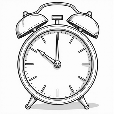The Alarm Clock: The Red Arrow Coloring Page