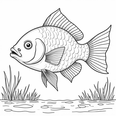 CAROLINAS FISH Carolina Had Been Given A Goldfish... Coloring Page