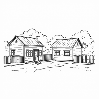 Islamic Boarding School Namely Pesantren Tahfidz... Coloring Page