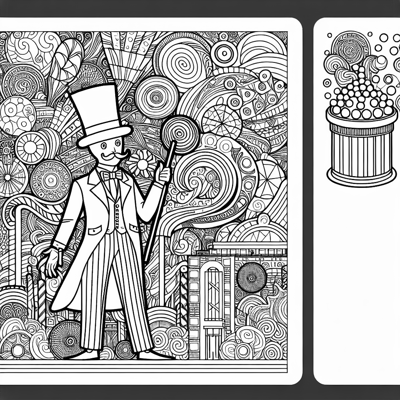 Willy Wonka And The Chocolate Factory Coloring Page