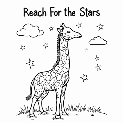 The Words Reach For The Stars On The Top Of Page A... Coloring Page
