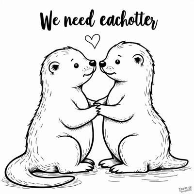 The Words We Need Eachotter On The Top Of Page Two... Coloring Page