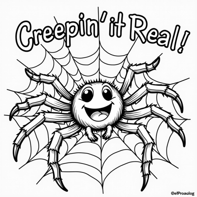 The Words Creepin It Real On The Top Of Page A... Coloring Page