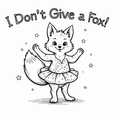The Words I Dont Give A Fox On The Top Of Page A... Coloring Page