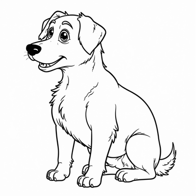 A Creative Dog Coloring Page