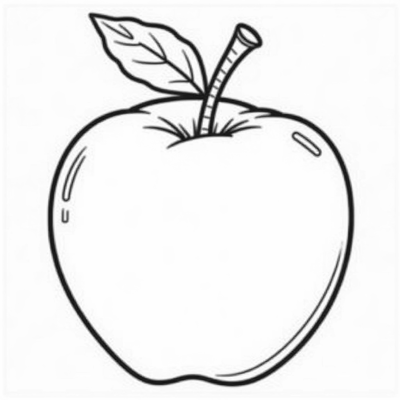 Fresh Apple Coloring Page