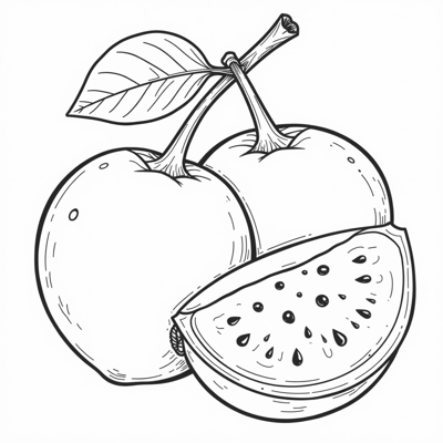 Starfruit Coloring Page
