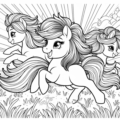 Pink Pony Club Coloring Page