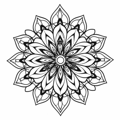 Flower With Bugs Coloring Page