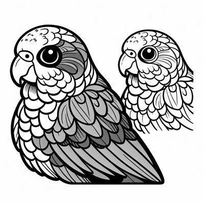 Green Cheek Conure Coloring Page