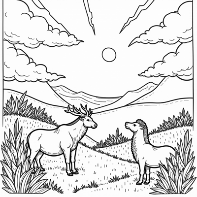 Creation In Genesis Chapter 1 Coloring Page