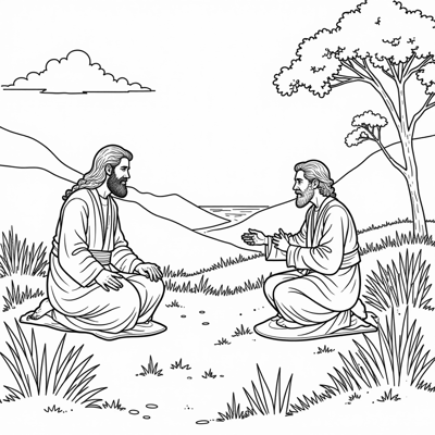 Creation Story In Genesis Chapter 1 Coloring Page