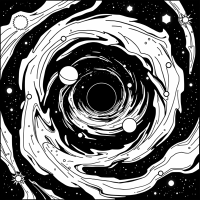 Supermassive Black Hole Coloring Page