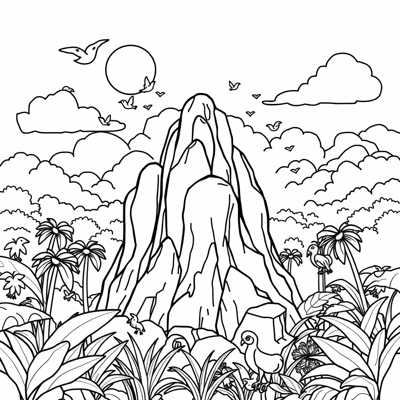Funny Elephant Coloring Page