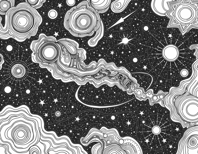 Galaxy Coloring Page