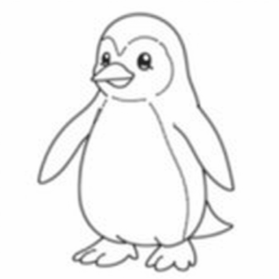 A Creative Penguin Coloring Page