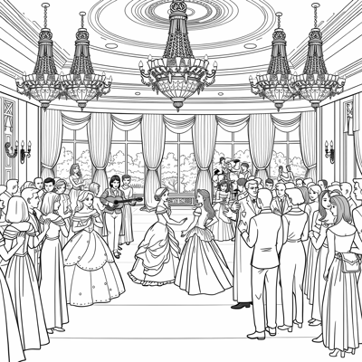 Princess Belle And Princess Mulan Coloring Page