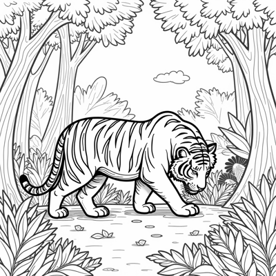 Tiger Coloring Page
