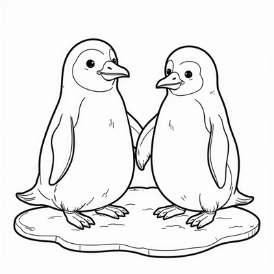 Color Each Penguin A Different Color Introducing... Coloring Page