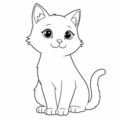 Cat Coloring Page