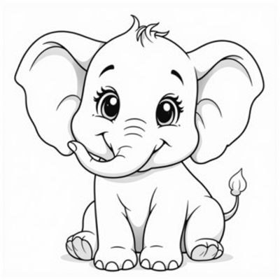 Elephant Coloring Page