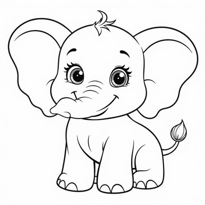 Elephant Coloring Page