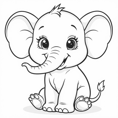 Elephant Coloring Page