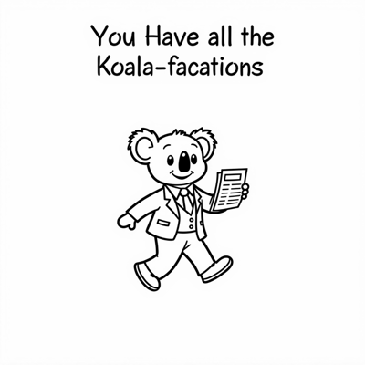 The Words You Have All Of The KoalaFacations On... Coloring Page
