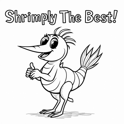 The Words Shrimply The Best On The Top Of Page... Coloring Page