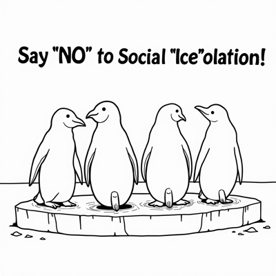 The Words Say NO To Social Iceolation On The Top... Coloring Page